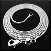 ？》：“： 925 Sterling Silver 10Pcs/Lot 16/18/20/22/24/26/28/30 Inch 1.0Mm Snake Chain Necklace For Woman Man Fashion Jewelry