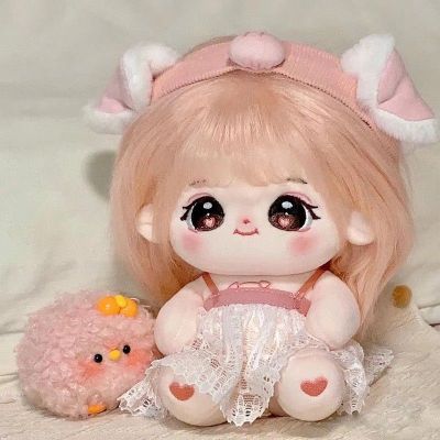 20cm Cotton Baby w/Clothes Idol Star Dolls Cute Stuffed Customization Figure Toys Cotton Baby Doll Plushies Toys Fans Collection