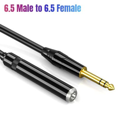 6.35mm TRS Male To 6.35mm Female Audio Extension Cable Speaker Guitar Stereo Audio Cable for Headphone Microphone Amp Mixer Etc