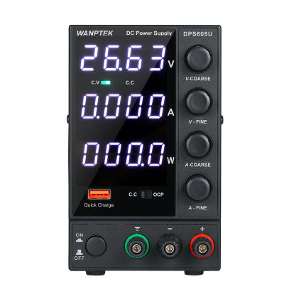 WANPTEK DPS605U 0-60V 0-5A 300W Switching DC Power Supply 4 Digits Display LED High Precision Adjustable Mini Power Supply AC 115V/230V 50/60Hz