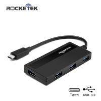 【】 Cybershock Rocketek Multi Otg Usb Type C 3.0 Hub 4พอร์ต Type-C อะแดปเตอร์ USB-C Splitter อินเทอร์เฟซสำหรับ MacBook Air Pc แล็ปท็อปอุปกรณ์เสริม