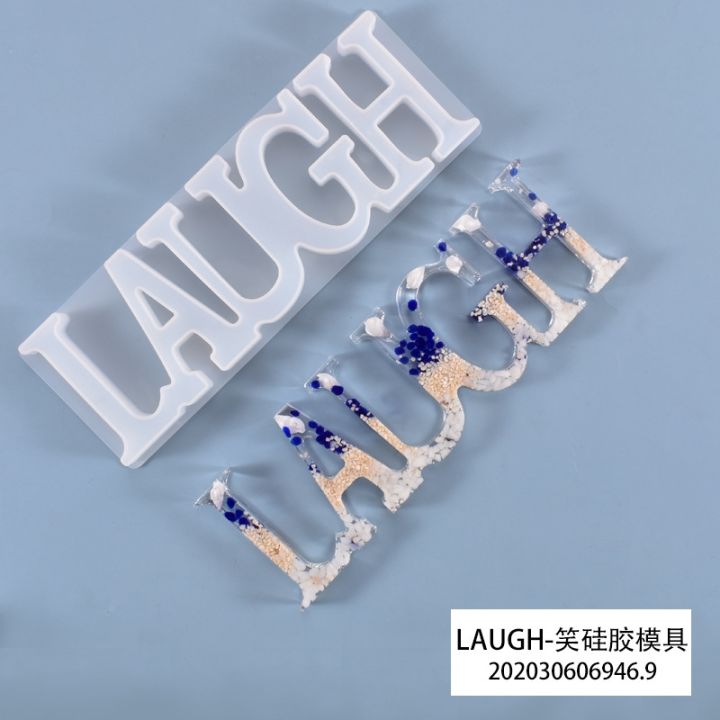 cod-yu-meiren-diy-crystal-glue-mold-pendant-english-word-laugh-laughing-listed-door-plate-mirror-silicone