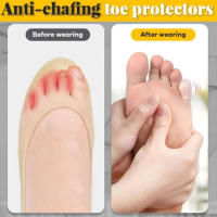 10pcs Silicone Toe Protection Cover Hollow Breathable Hole Design Toe Covers for Foot Blisters Toe Protection