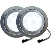 หม้อหลอดไฟ LED เครื่องดูดควันช่วง12V DC 1.5W 2ชิ้น68มม. แผ่นเรืองแสงประหยัดพลังงานโคมไฟสำหรับใส่ในตู้ตู้เสื้อผ้า