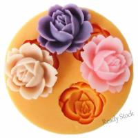 【Ready Stock】 ☢ C14 3D Rose Flower Silicone Fondant Mold Cake Decor Chocolate Sugarcraft Baking Mold