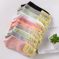 【hot sale】☄ D19 [Bfuming]Womens Socks Womens Ankle Socks Womens Boat Socks Plain Thinning Socks