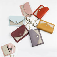 Business Credit Card Holder Keychain Wallet Fashion Cute PU Leather Slim Bank Card Case Card Holder