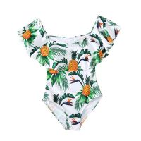 Family swimsuit set mother and daughter swimwear fruits prints bikini