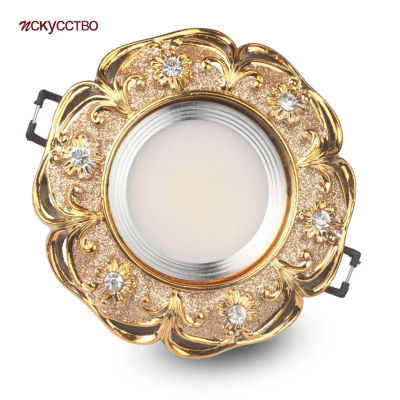 American Luxury Gold Bull Eye Embedded Ceiling Lamp Kitchen Living Room Hallway Led Spot Light 110V 220V 3W 5W 7W Downlights