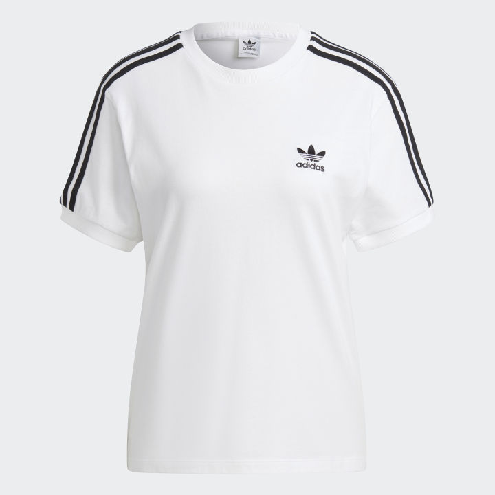 adidas ORIGINALS ADICOLOR CLASSICS 3-STRIPES T-Shirt Women White IB7410 ...