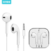 Kivee หูฟัง หูฟังวีโว่ Earphone หูฟังแบบสอดหู หูฟังสำหรับ หูฟังiphone ของแท้ 3.5มม Earphone มีสมอลทอล์คในตัว for iPhone/HUAWEI/OPPO/VIVO ของแท้100%
