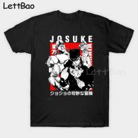 Josuke Higashikata Jojos เสื้อยืดสีดำแนวกราฟิกแนวผจญภัยแปลกประหลาดเสื้อยืดคอกลมผ้าฝ้ายเสื้อยืด6XL 5XL ไซส์เสื้อเชิ้ต Anime ญี่ปุ่น