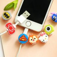 ตัวล็อคสายชาร์จ ที่ล็อคสายชาร์จ ถนอมสายชาร์จ อุปกรณ์รักษาสายเคเบิ้ล USB หูฟัง ลายการ์ตูน คละลาย