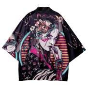 1 bộ quần kimono dáng rộng hip hop Bộ Áo cardigan Nhật Bản cho Nam Nữ
