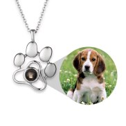 Collier de ảnh chiếu personnalisé Avec patte de Chien ET chat