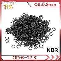 ♗  30PCS/lot Rubber Black NBR CS 0.8mm thickness OD6.1/6.6/8/8.25/8.6/9.5/11.8/12.3mm watch ORing Gasket waterproof Nitrile oring