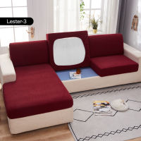 2021Sofa Seat Cushion Cover Elastic Solid Color Pets Kids Furniture Protector Polar Fleece Stretch Washable Removable Slipcover