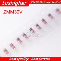 100PCS ZMM30V SMD Zener Diode 0.5W 30V ZMM30V ZMM30 LL34 SOD-80 MiniMELF 1206 size ZMM55C30V WATTY Electronics