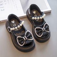 2023 New Arrival Kids Girls Leather Shoes Children Party Flats for Toddlers Gift 4-9y White,black,free Shipping