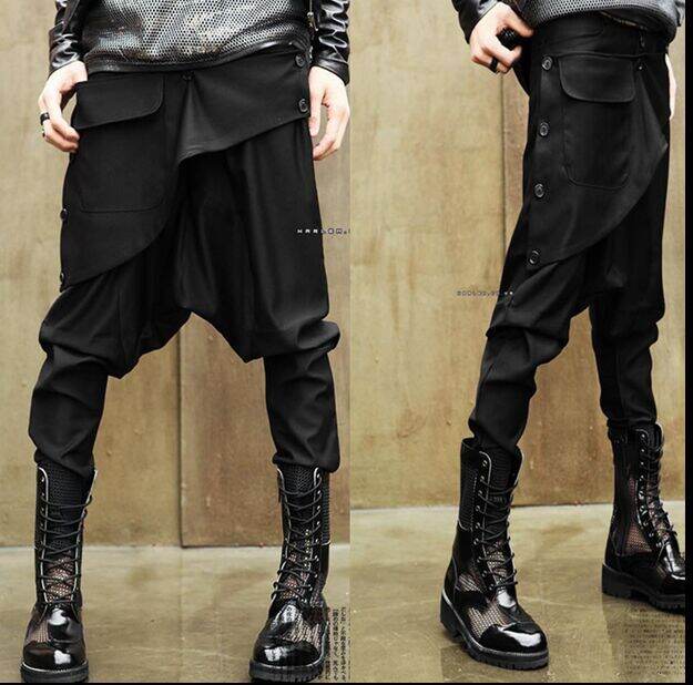 2016มาใหม่ล่าสุดความแปลกใหม่เสื้อผ้าของผู้ชายกางเกงฮาเร็มผู้ชายแฟชั่นเครื่องแต่งกายบุคลิกภาพการประชาสัมพันธ์กางเกงลำลองแบบเมโทรเซ็กชวล