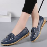 2022 New Woman Flats Shoes Ballet Flat Sneakers Genuine Leather Spring Soft Moccasins Ladies Boat Ballerina Espadrilles Creepers