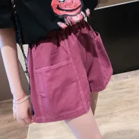 New Summer High-Waist Drape Slim Denim Wide-Leg Pants Shorts Womens Foreign Style All-Match Net Red Casual Hot