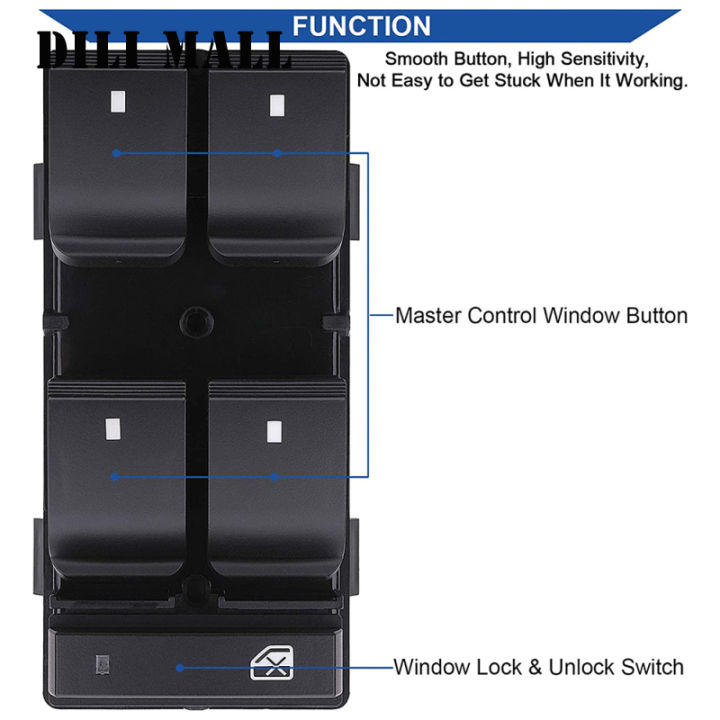 สวิตช์กระจกไฟฟ้ารถยนต์ชุดควบคุมรางกระจกหน้าต่างรถยนต์การควบคุมหลักสวิตช์เปิดปิดตัวยกกระจกด้านคนขับ20945129