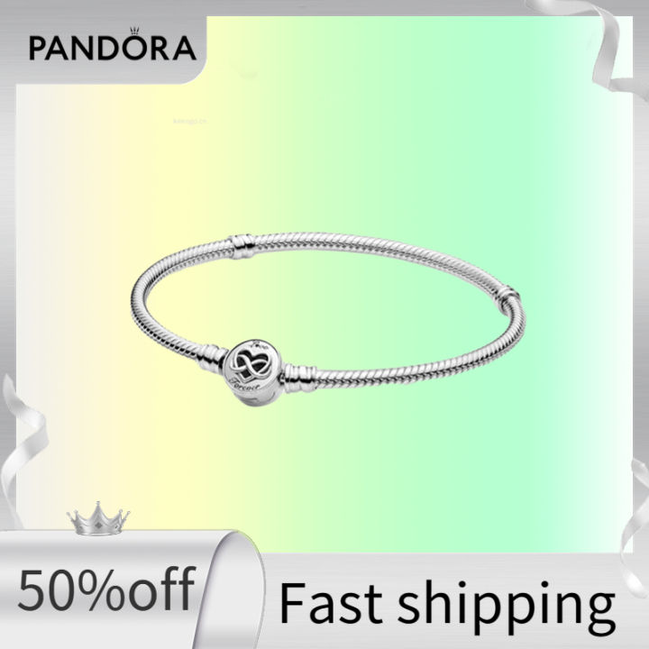 Pandora Moments Infinity Knot Snake Chain Bracelet with Charms  Lazada PH