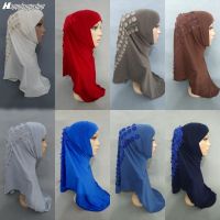 【YF】 Muslim Hijab Instant Scarf Women Overhead Shawls Head Wrap one Pieces Amira Turbans Headscarves Prayer Cap Headwear