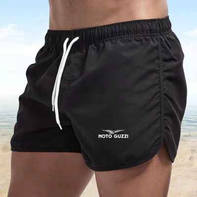 Brand MOTO GUZZI Men Shorts Sports Fitness Summer Beach Shorts Breathable Workout Sportpants Gym Mens Fashion Casual Shorts