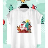 ราคาถูก【2023】#ถูกสุด เสื้อยืดลายเสื้อลายปีใหม่ Merry Christmas &amp; Happy New Year 2022 ผ้า TK ใส่สบาย สีสันสดใส ใส่สบาย ไม่ยืดไม่S-5XL