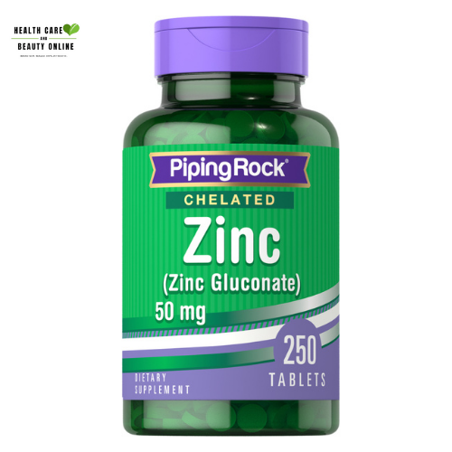 Piping rcok chelated zinc (zinc gluconate) 50 mg 250 tablets 100
