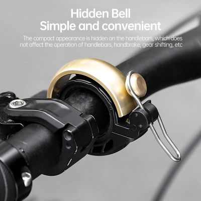 【LZ】☋☫✥  Latão Bicycle Bell com Clear voz alta Handle bicicleta acessórios trompete segurança alerta Bike Toques ciclismo Bell novo 2023
