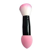 Brand New 1pc Professional Blusher Blush Nylon Sponge Make Up Brush Two Heads Maquiagem Profissional Completa 2