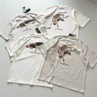 High Version LLBEAN joint BEAMS 23SS outdoor hound wild duck letter fun print short-sleeved T-shirt TEE