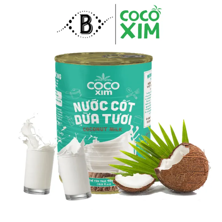 Nước cốt dừa tươi được làm từ 100% dừa nguyên chất CD.0002LA - Thương hiệu COCOXIM 400ml - AZAGO