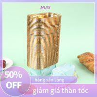 ?【HOT SALE】MUXI ถ้วยคัพเค้กมัฟฟินหนา50ชิ้นถาดรองอบเค้กทรงสี่เหลี่ยมผืนผ้าอุปกรณ์สำหรับงานปาร์ตี้