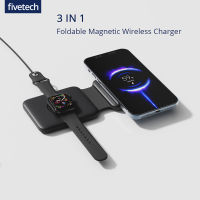 3 in 1 Foldable Magnetic Wireless Charger For iPhone 1312 ProXSX8 Plus QI 15W Wireless Charging Pad For Airpods Pro