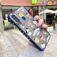 Jjlingji เคสสำหรับ VIVO Y91เคส Y95 Y91i ลายการ์ตูนแฮปปี้เวิร์ทเคสด้านข้างบางดีไซน์ใหม่ขอบสี่เหลี่ยมกันกระแทกมีน้ำค้างแข็งโปร่งใสแข็งปลอกซิลิโคนคลุมทั้งหมดเคสป้องกันกล้องแบบอ่อน