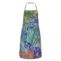 Irises By Vincent Van Gogh Apron for Men Women Art Flowers Painting Adult Unisex Kitchen Chef Bib Tablier Cuisine Cooking Baking