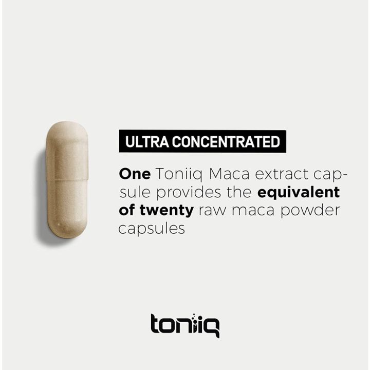 ส่งลับ-ส่งด่วน-toniiq-ultra-maca-concentrated-90-capsule-รากมาคา-โสมเปรู-วิตามินเพิ่มสมรรถภาพ-ปรับสมดุลฮอร์โมนเพศหญิงและชาย