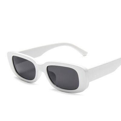 New Small White Frame Oval Sun Glasses Trend Sunglasses Unisex Punk Street Trend Cool Eyeglass Shades Glasses Frame UV400