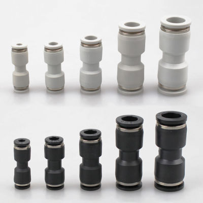 Fit 3 4 6 8 10 12 14 16mm Tube Straight PU Plastic Pneumatic Air Pipe Fitting Fitting Push In Connector Coupler Pipe Fittings Accessories