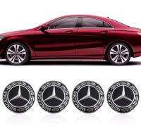 4 ชิ้น 75 มิลลิเมตรโลโก้รถริมศูนย์ล้อ HUB CAP ปกสัญลักษณ์สำหรับ Mercedes Benz W211 W203 W204 W210 W124 W205 W202 CLA W212 W220