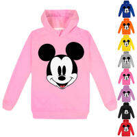 Mickeys เสื้อกีฬาแขนยาว100-170ซม. สำหรับเด็ก,เสื้อมีฮู้ดสำหรับฤดูใบไม้ร่วงมีฮู้ดสำหรับเด็กผู้หญิงพร้อมกระเป๋าเด็กหญิงเด็กชายผ้าฝ้าย65% + 0000ใยโพลีเอสเตอร์35%