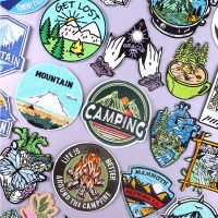 Mountain Adventure Patch Outdoor Patches On Clothes Nature Travel Iron On Embroidered Patches For Clothing Stickers Badges DIY