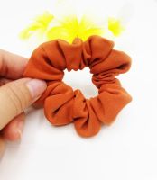 NK21 โดนัทรัดผม หนังยางรัดผม ไซส์มินิ Mini scrunchies , Brick orange Scrunchies,Scrunchies,Scrunchy,Hair accessories,Elastic hair tie