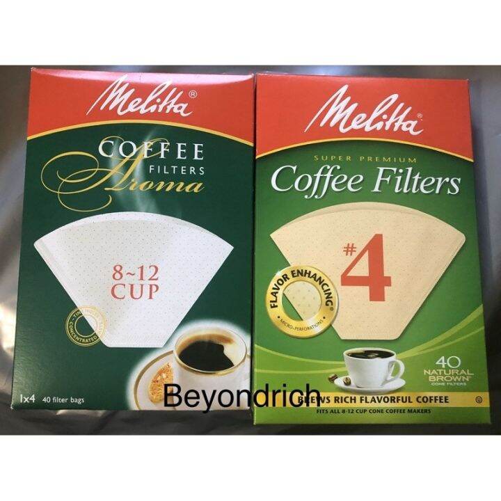 Germany’s Melitta Coffee Filters 8-12 cups 4-6 cups with markings white ...