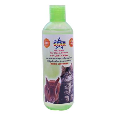 The Star น้ำยาทำความสะอาด หูและเช็ดคราบน้ำตา ทำความสะอาดสุนัข แมว ดับกลิ่นบริเวณใบหน้าแมวและกระต่าย 260ml