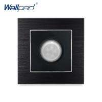 Motion Sensor Switches Wallpad Luxury Human IR Montion Detector Satin Metal Panel Interrupteur Stair Wall Light Switch